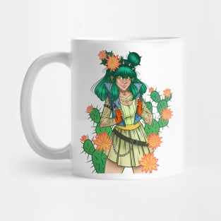 Cactus Flowers with Body Art Mug